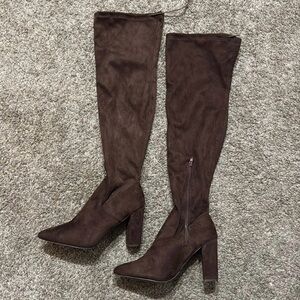 Elegant Brown Knee-High Women's Boots